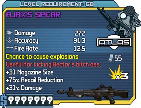 Ajax's Spear • BL1 – Epic Assault Rifle .